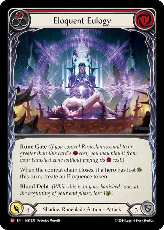 Eloquent Eulogy (Red) MST237