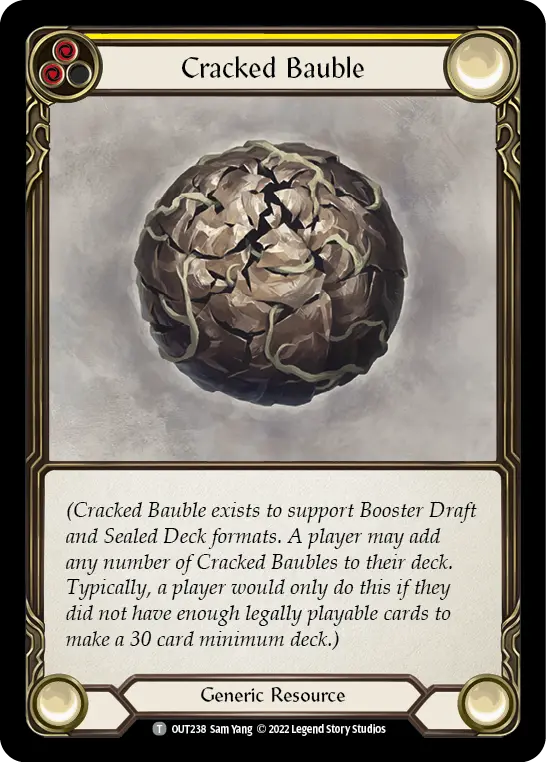Cracked Bauble (Yellow) OUT238