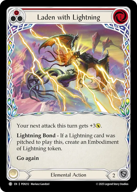 Laden with Lightning (Red) PEN212