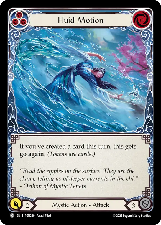Fluid Motion (Blue) PEN269, carta de Flesh and Blood de Compendium of Rathe