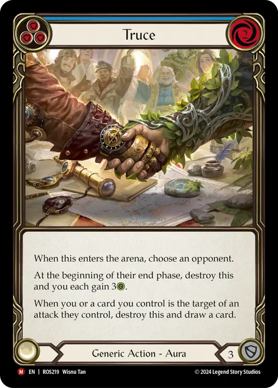 Truce (Blue) ROS219, carta de Flesh and Blood de Rosetta