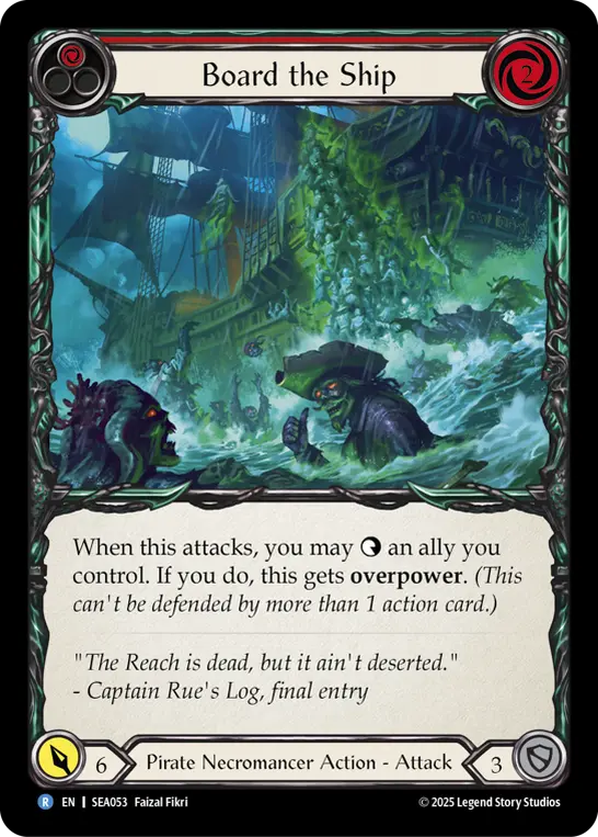 Board the Ship (Red) SEA053, carta de Flesh and Blood de High Seas