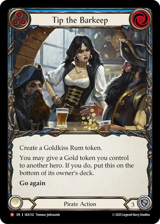 Tip the Barkeep (Blue)