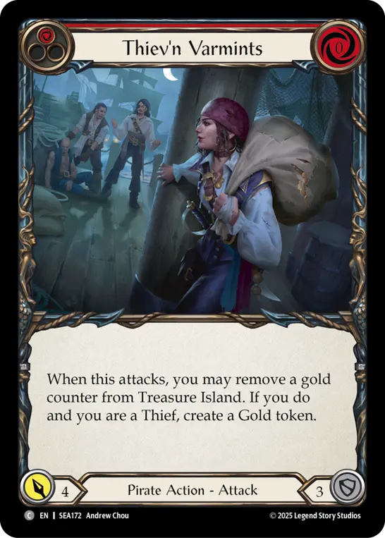 Thiev'n Varmints (Red) SEA172, carta de Flesh and Blood de High Seas