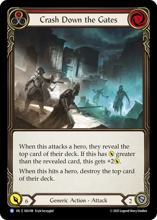 Crash Down the Gates (Red)