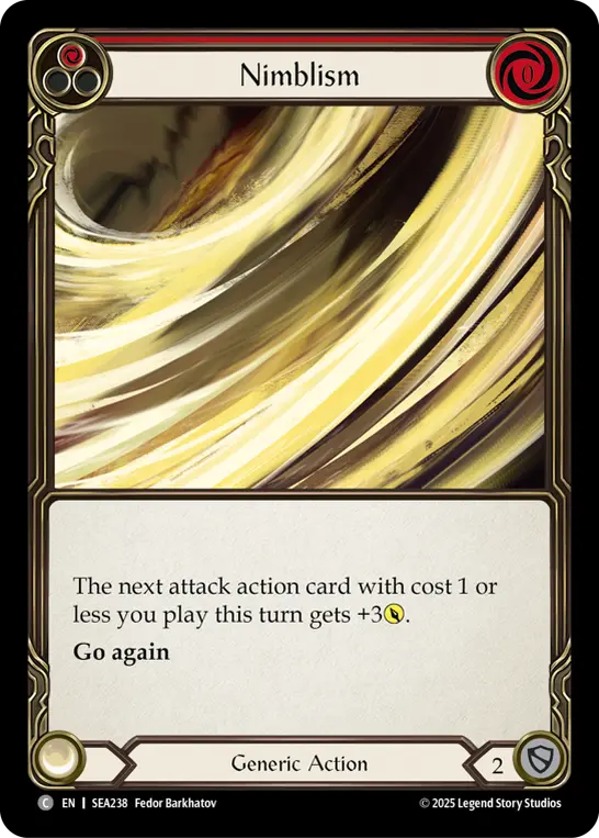 Nimblism (Red) SEA238, carta de Flesh and Blood de High Seas