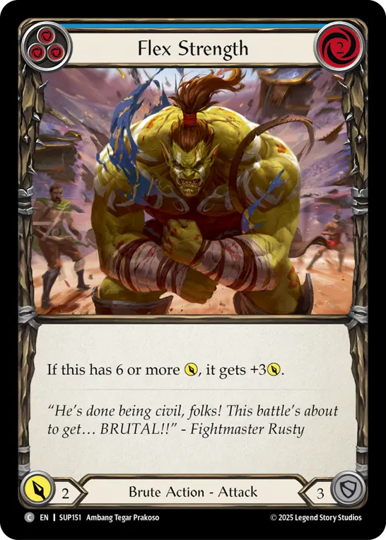 Flex Strength (Blue) SUP151, carta de Flesh and Blood de Super Slam