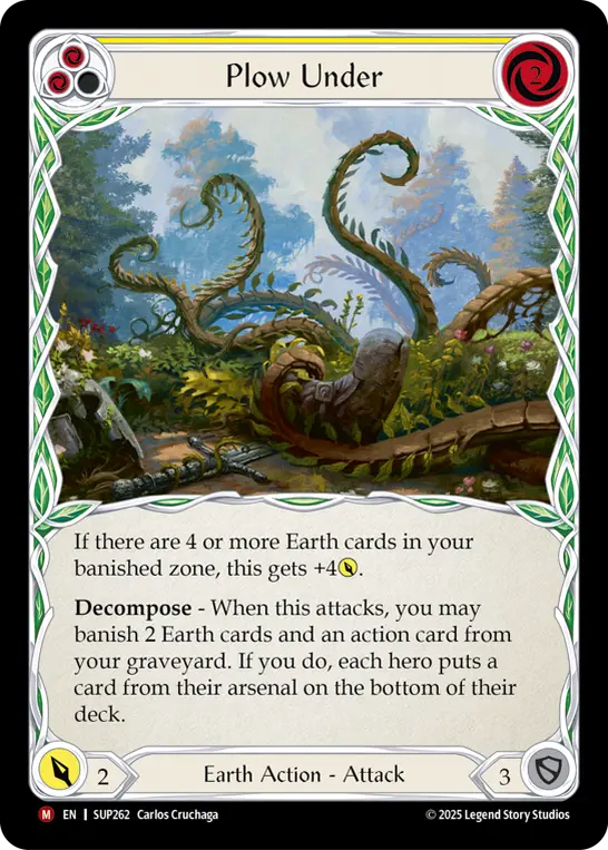 Plow Under (Yellow) SUP262, carta de Flesh and Blood de Super Slam