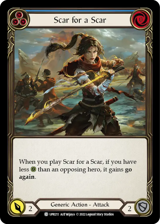 Scar for a Scar (Blue) UPR211, carta de Flesh and Blood de Uprising