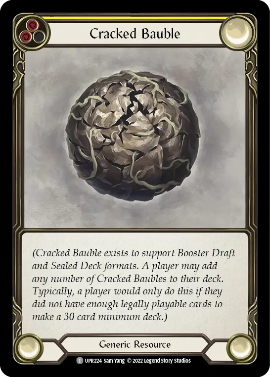 Cracked Bauble (Yellow) UPR224, carta de Flesh and Blood de Uprising