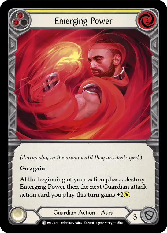 Emerging Power (Yellow) WTR070, carta de Flesh and Blood de Welcome to Rathe (Unlimited)