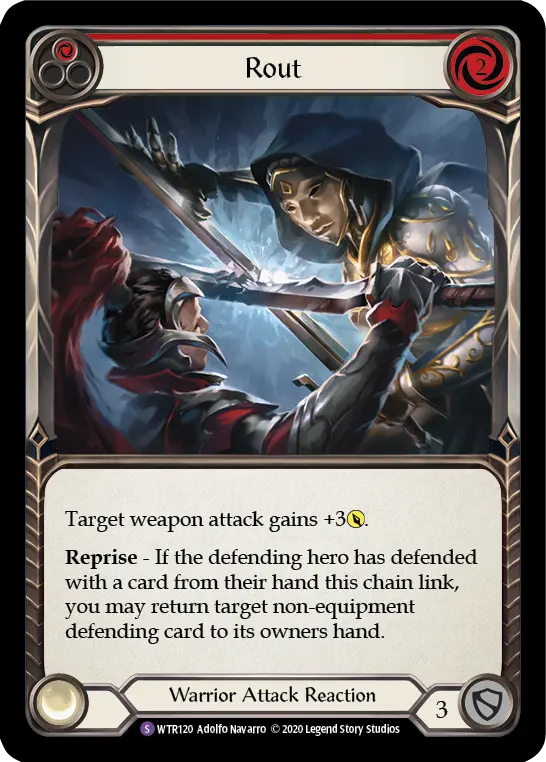 Rout (Red) WTR120, carta de Flesh and Blood de Welcome to Rathe (Unlimited)