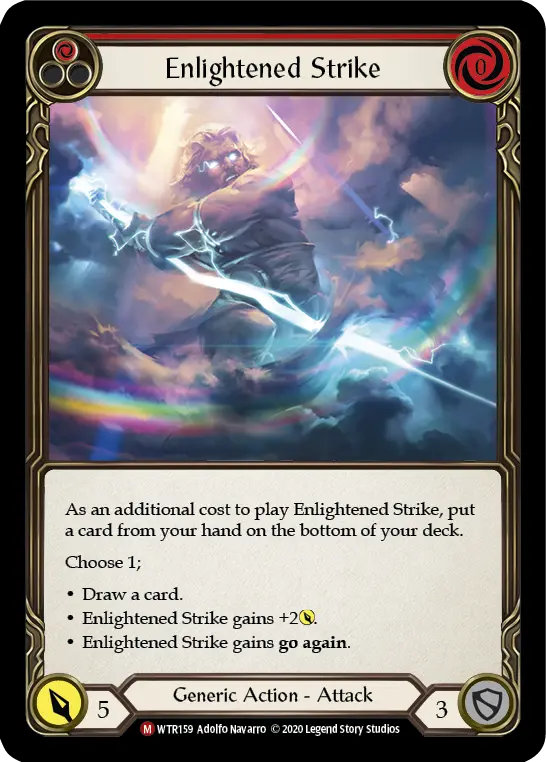 Enlightened Strike (Red) WTR159, carta de Flesh and Blood de Welcome to Rathe (Unlimited)
