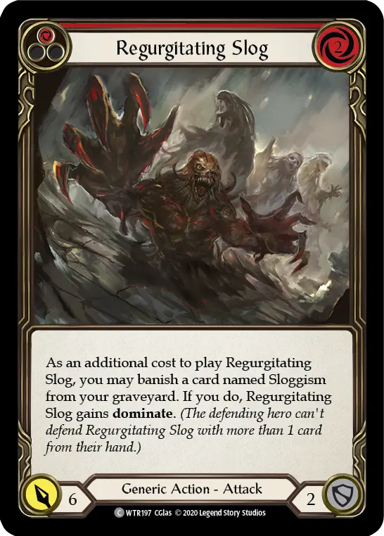 Regurgitating Slog (Red) WTR197, carta de Flesh and Blood de Welcome to Rathe (Unlimited)
