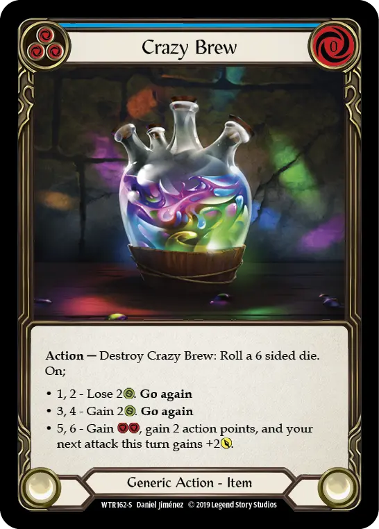 Crazy Brew (Blue) WTR162, carta de Flesh and Blood de Welcome to Rathe (Alpha)