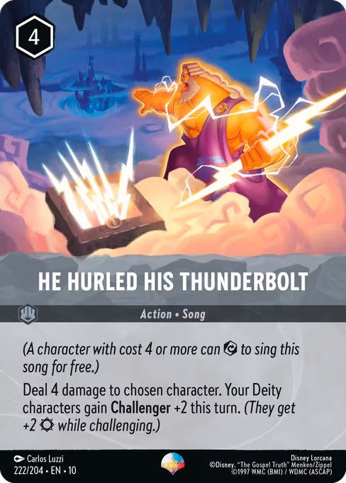 He Hurled His Thunderbolt 222/204