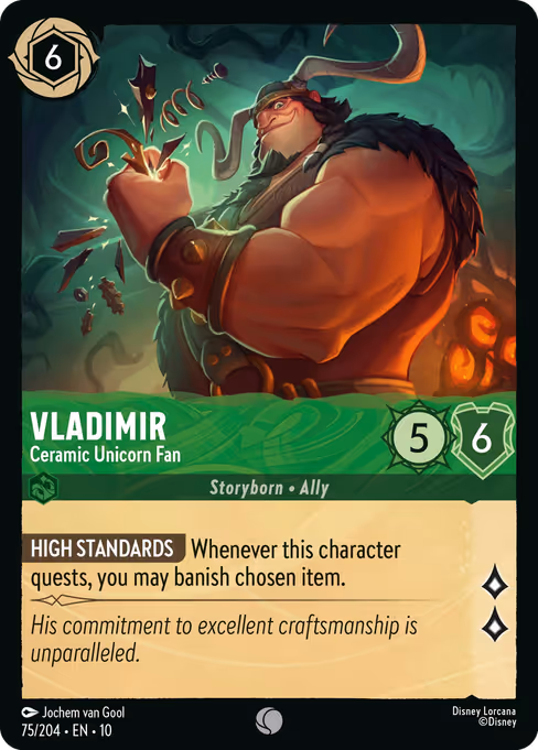 Vladimir - Ceramic Unicorn Fan 75/204