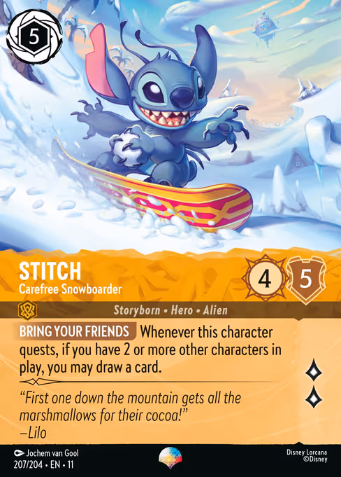 Stitch - Carefree Snowboarder 207/204
