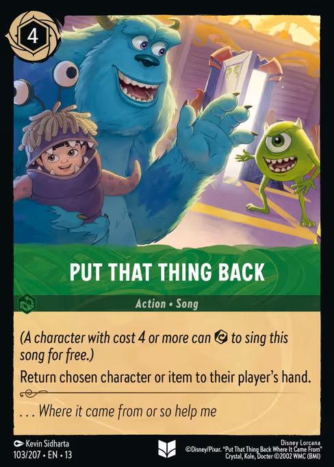 Put That Thing Back 103/207
