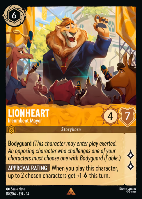 Lionheart - Incumbent Mayor 18/204