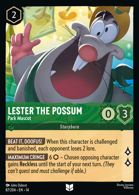 Lester the Possum - Park Mascot 87/204