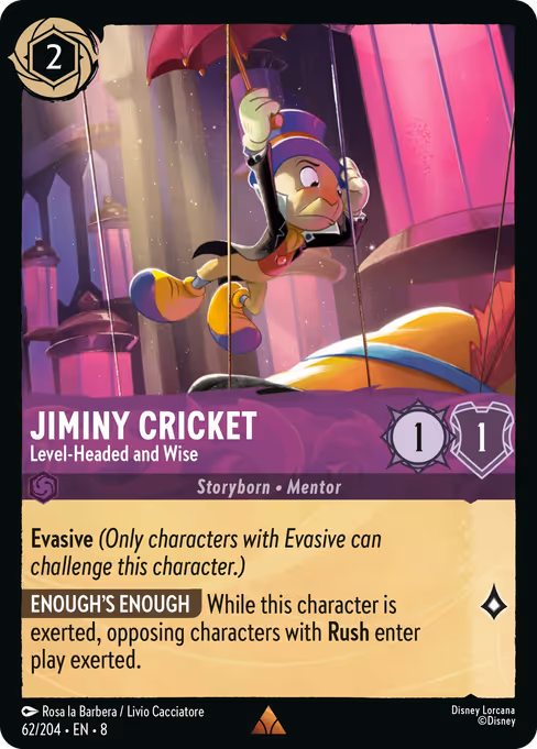 Jiminy Cricket - Level-Headed and Wise 62/204