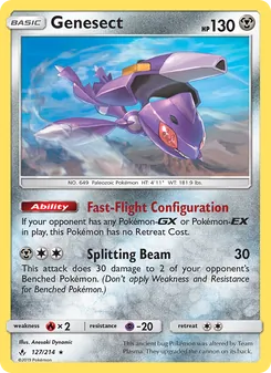 Genesect 127/214, carta de Pokémon de Vínculos Indestructibles