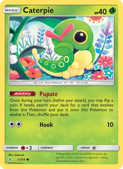 Caterpie 2/214, carta de Pokémon de Vínculos Indestructibles