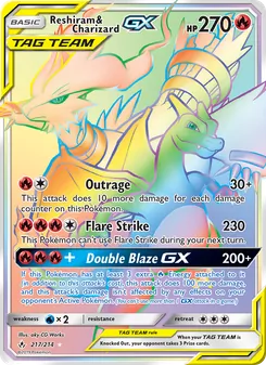 Reshiram y Charizard GX
