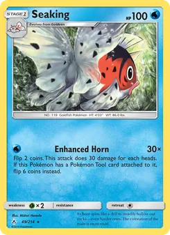 Seaking 49/214, carta de Pokémon de Vínculos Indestructibles