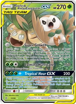 Rowlet y Exeggutor de Alola GX