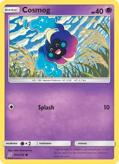 Cosmog 100/236, carta de Pokémon de Mentes Unidas