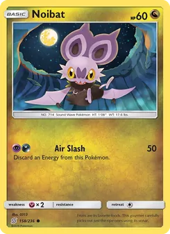 Noibat 158/236, carta de Pokémon de Mentes Unidas