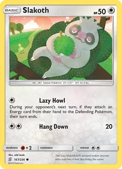 Slakoth 167/236, carta de Pokémon de Mentes Unidas