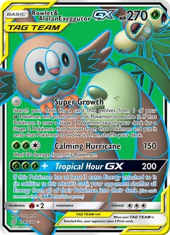 Rowlet y Exeggutor de Alola GX