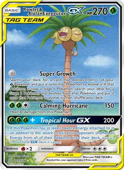 Rowlet y Exeggutor de Alola GX