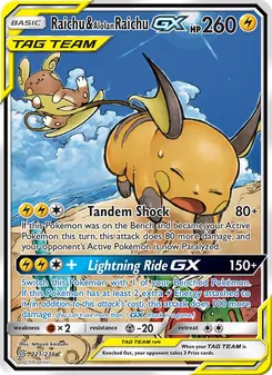 Raichu y Raichu de Alola GX