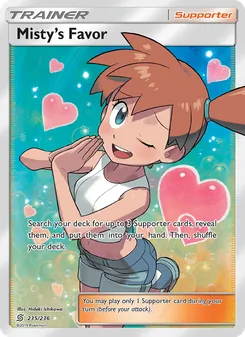 Favor de Misty 235/236, carta de Pokémon de Mentes Unidas