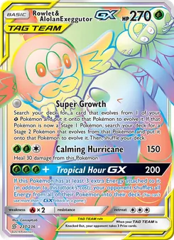 Rowlet y Exeggutor de Alola GX