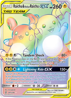 Raichu y Raichu de Alola GX