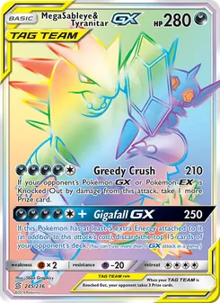 Mega-Sableye y Tyranitar GX 245/236