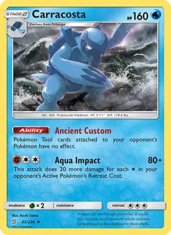 Carracosta 45/236, carta de Pokémon de Mentes Unidas