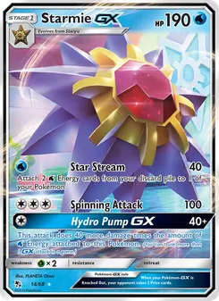 Starmie GX 14/68, carta de Pokémon de Destinos Ocultos