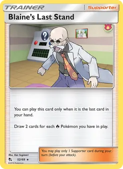 Blaine’s Last Stand 52/68, carta de Pokémon de Destinos Ocultos