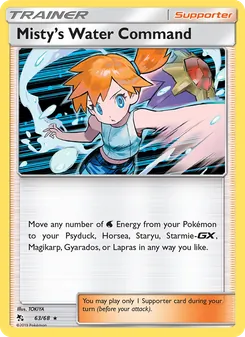 Misty’s Water Command 63/68, carta de Pokémon de Destinos Ocultos