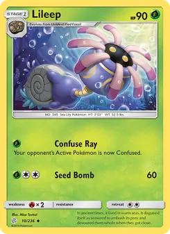 Lileep 10/236, carta de Pokémon de Eclipse Cósmico