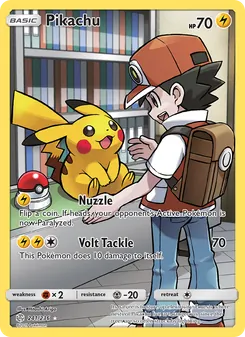 Pikachu 241/236, carta de Pokémon de Eclipse Cósmico