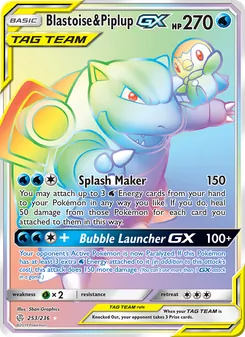 Blastoise y Piplup GX