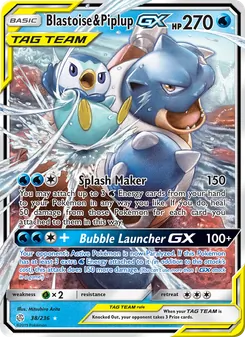 Blastoise y Piplup GX