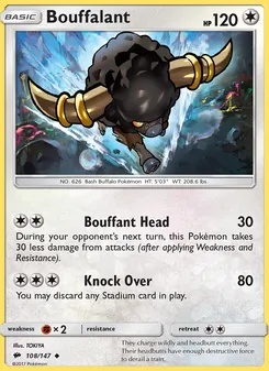 Bouffalant 108/147, carta de Pokémon de Sombras Ardientes